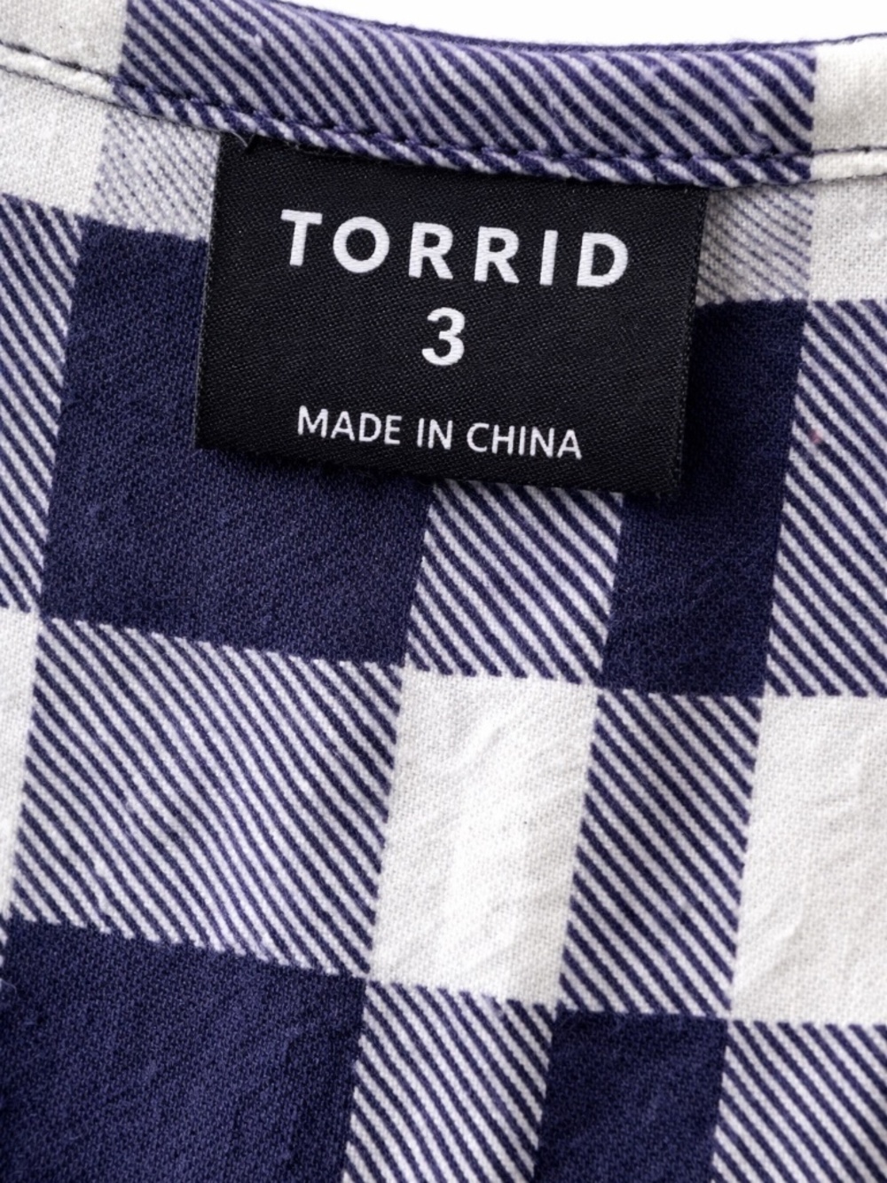 Torrid 3 Buffalo Plaid Midi Dress Navy White Sleeveless Plus Size 3X - Picture 7 of 11